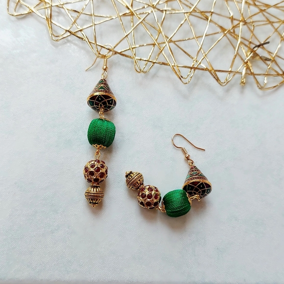 Vibrant Thread Earrings - Picture 4 of 5